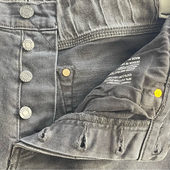 Purple Brand Tie-Dye Print Black Denim Distressed Shorts Size 31 - Picture 9 of 13